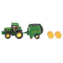 John Deere tractor met balenpers