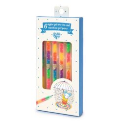 Djeco 6 rainbow gel pens regenboog