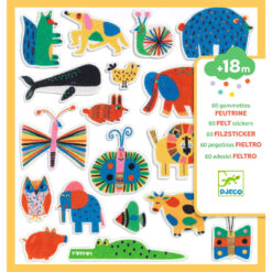 Djeco 60 vilten stickers Dieren overal!