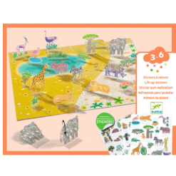 Djeco stickers om recht op te zetten safari