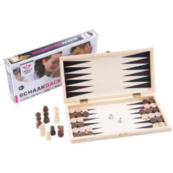 Houten chess en backgammon