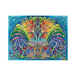 Puzzel 1000 stukjes Baltsende pauwen