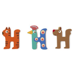 Scratch letter H blauw