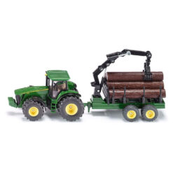 1:50 John Deere met aanhanger houttransport