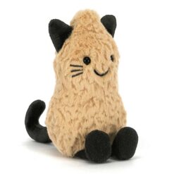 Jellycat Amuseables Peanut Cat pinda in zwart kattenkostuum 15 cm