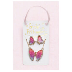 Butterfly necklage and earrings