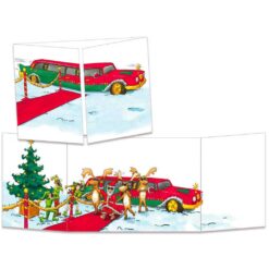 Cache cache kerstkaart limousine
