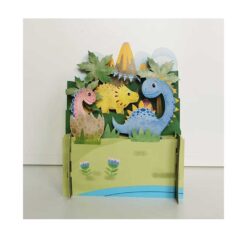 Dinosaurs Birthday Celebration 3D Pop Up Card
