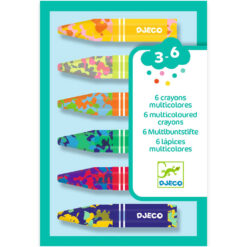 Djeco 6 multikleur waskrijt