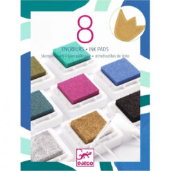 Djeco set of 8 inktpads and a cleaner