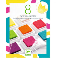 Djeco set of 8 inktpads and a cleaner