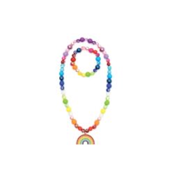 Double Rainbow Necklace and Bracelet Set