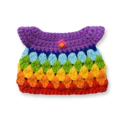 Gehaakte jurk regenboog kleuren voor gehaakte Nijntjes