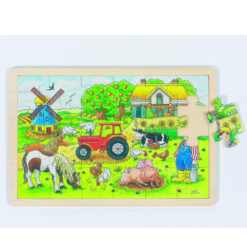 Goki houten puzzel boerderij 24 stukjes