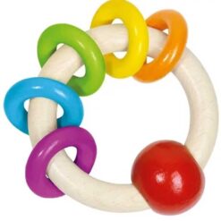 Goki rammelaarmet gekleurde houten ringen