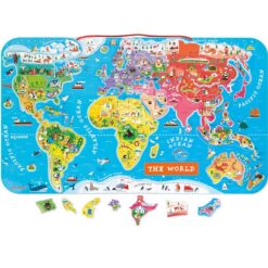 Janod magnetische wereldkaart engels