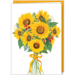 Kaart zonnebloemen