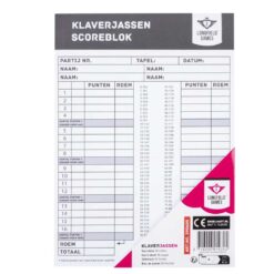 Klaverjassen scoreblok