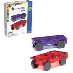 Magna tiles cars paars en rood