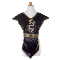 Ninja vest zwart en goud 4-7 jaar
