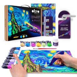 Okto Clay The Starry Night 3D Kunstwerk met foamklei