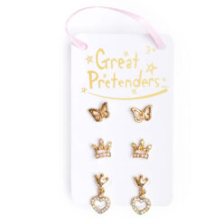 Royal crown studded earrings