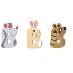 Scratch letter B beige konijn