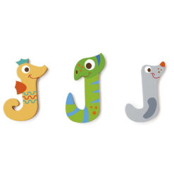 Scratch letter J geel