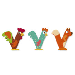Scratch letter V blauw