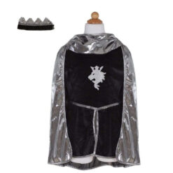 Silver Knight Set Tunic Cape Crown size 7-8 years