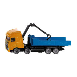 Volvo met afzetcontainer en laadkraan